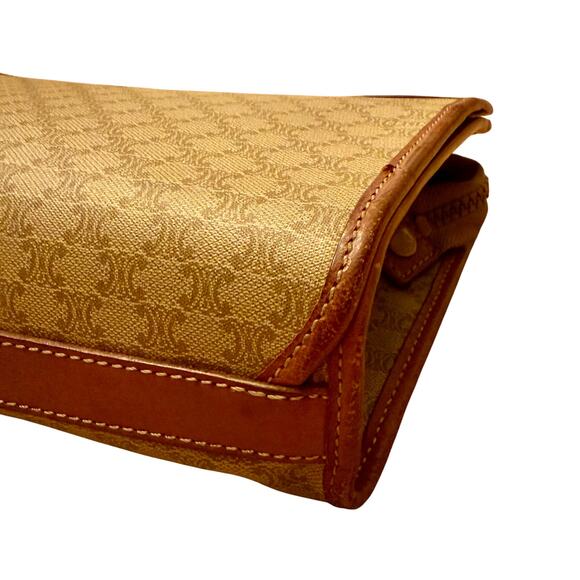 Celine Vintage Macadam Triomphe Canvas Leather Clutch - Picture 12 of 16